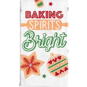 imageLavley Funny Kitchen Towels with Sayings  Colorful Kitchen Decor Novelty Gift Baking Spirits Bright