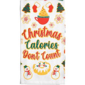 imageLavley Funny Kitchen Towels with Sayings  Colorful Kitchen Decor Novelty Gift Xmas Calories