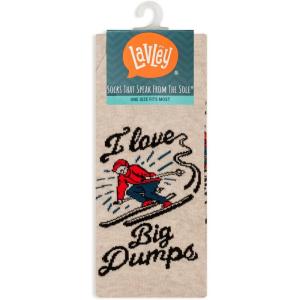 imageLavley Ski Socks  Funny socks for skiers and snowboarders  Unisex novelty gift  Great for birthdays or holidaysI Like Big Dumps