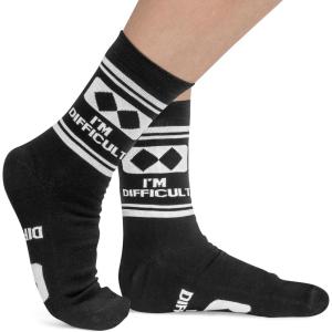 imageLavley Ski Socks  Funny socks for skiers and snowboarders  Unisex novelty gift  Great for birthdays or holidaysIm Difficult Black Diamond