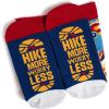imageLavley Outdoors Socks  Hiking and camping gifts for men and women  Great for nature lovers  Holiday or birthday giftHike More Worry Less