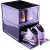 imageCrep Protect Unisexs CREP1017 Crate ShoeSneakerTrainer Stackable Storage Drop Front Box with Clear Door Black Black One SizeBlack Black