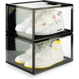 imageCrep Protect Crates Shoe Storage Box  Ultimate Sneaker Crates 20 Shoe Organizer Stackable Shoe Crates 2 Crates Per Pack