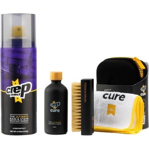 imageCrep Protect Shoe Protector Spray ampamp CURE Kit  Premium Sneaker Cleaning Kit with Brush Solution 100ml Microfibre Cloth and Reusable Pouch Sneaker Care Kit