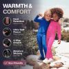 imageThermajane Thermal Underwear for Kids Long Johns Girls Thermal Underwear Set Base Layer Kids Long UnderwearBlack  Grey
