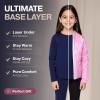 imageThermajane Thermal Underwear for Kids Long Johns Girls Thermal Underwear Set Base Layer Kids Long UnderwearBlack  Grey