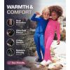 imageThermajane Thermal Underwear for Kids Long Johns Girls Thermal Underwear Set Base Layer Kids Long UnderwearBlack