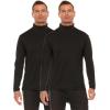 imageThermajohn Thermal Shirts for Men Long Sleeve Thermal Compression Shirts for Men Base Layer Cold WeatherBlack  Black