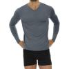 imageThermajohn Thermal Shirts for Men Long Sleeve Thermal Compression Shirts for Men Base Layer Cold WeatherCharcoal