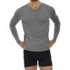imageThermajohn Thermal Shirts for Men Long Sleeve Thermal Compression Shirts for Men Base Layer Cold WeatherGrey