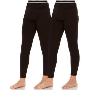 imageThermajane Thermal Underwear for Kids Long Johns Girls Thermal Underwear Set Base Layer Kids Long UnderwearBlack  Black