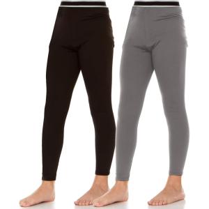 imageThermajane Thermal Underwear for Kids Long Johns Girls Thermal Underwear Set Base Layer Kids Long UnderwearBlack  Grey