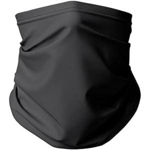 imageThermajohn Fleece Neck Warmer Gaiters for Men and Women Unisex Winter Scarf Face Mask Cold Weather Neck Gaiters Men WomenBlack 2