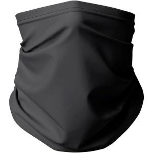 imageThermajohn Fleece Neck Warmer Gaiters for Men and Women Unisex Winter Scarf Face Mask Cold Weather Neck Gaiters Men WomenBlack