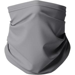 imageThermajohn Fleece Neck Warmer Gaiters for Men and Women Unisex Winter Scarf Face Mask Cold Weather Neck Gaiters Men WomenGrey