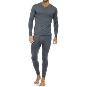 imageThermajohn Long Johns Thermal Underwear for Men Fleece Lined Base Layer Set for Cold WeatherCharcoal