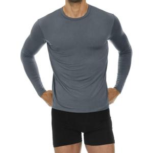 imageThermajohn Thermal Shirts for Men Long Sleeve Thermal Compression Shirts for Men Base Layer Cold WeatherCharcoal