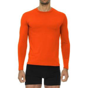 imageThermajohn Thermal Shirts for Men Long Sleeve Thermal Compression Shirts for Men Base Layer Cold WeatherSafety Orange