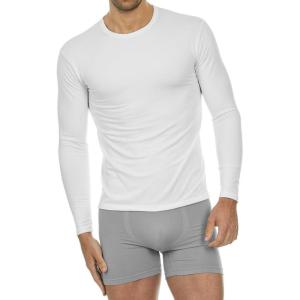 imageThermajohn Thermal Shirts for Men Long Sleeve Thermal Compression Shirts for Men Base Layer Cold WeatherWhite