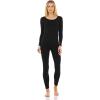 imageThermajane Long Johns Thermal Underwear for Women Fleece Lined Base Layer Pajama Set Cold WeatherBlack