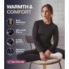 imageThermajane Long Johns Thermal Underwear for Women Fleece Lined Base Layer Pajama Set Cold WeatherGrey
