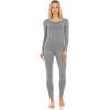 imageThermajane Long Johns Thermal Underwear for Women Fleece Lined Base Layer Pajama Set Cold WeatherGrey