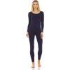 imageThermajane Long Johns Thermal Underwear for Women Fleece Lined Base Layer Pajama Set Cold WeatherNavy