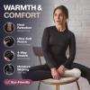 imageThermajane Long Johns Thermal Underwear for Women Fleece Lined Base Layer Pajama Set Cold WeatherNavy
