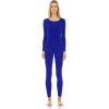imageThermajane Long Johns Thermal Underwear for Women Fleece Lined Base Layer Pajama Set Cold WeatherRoyal Blue