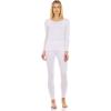 imageThermajane Long Johns Thermal Underwear for Women Fleece Lined Base Layer Pajama Set Cold WeatherWhite