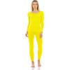 imageThermajane Long Johns Thermal Underwear for Women Fleece Lined Base Layer Pajama Set Cold WeatherYellow
