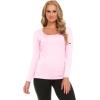 imageThermajane Long Sleeve Thermal Shirts for Women Cold Weather Womens Thermal Underwear Tops Base Layer Women ThermalBaby Pink