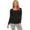imageThermajane Long Sleeve Thermal Shirts for Women Cold Weather Womens Thermal Underwear Tops Base Layer Women ThermalBlack