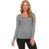 imageThermajane Long Sleeve Thermal Shirts for Women Cold Weather Womens Thermal Underwear Tops Base Layer Women ThermalGrey