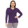 imageThermajane Long Sleeve Thermal Shirts for Women Cold Weather Womens Thermal Underwear Tops Base Layer Women ThermalMidnight Plum