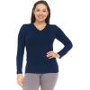 imageThermajane Long Sleeve Thermal Shirts for Women Cold Weather Womens Thermal Underwear Tops Base Layer Women ThermalNavy