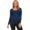 imageThermajane Long Sleeve Thermal Shirts for Women Cold Weather Womens Thermal Underwear Tops Base Layer Women ThermalNavy