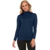 imageThermajane Long Sleeve Thermal Shirts for Women Cold Weather Womens Thermal Underwear Tops Base Layer Women ThermalNavy
