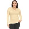 imageThermajane Long Sleeve Thermal Shirts for Women Cold Weather Womens Thermal Underwear Tops Base Layer Women ThermalNude