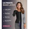 imageThermajane Long Sleeve Thermal Shirts for Women Cold Weather Womens Thermal Underwear Tops Base Layer Women ThermalOlive Green