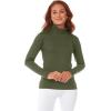 imageThermajane Long Sleeve Thermal Shirts for Women Cold Weather Womens Thermal Underwear Tops Base Layer Women ThermalOlive Green
