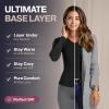 imageThermajane Long Sleeve Thermal Shirts for Women Cold Weather Womens Thermal Underwear Tops Base Layer Women ThermalOlive Green