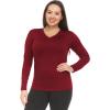 imageThermajane Long Sleeve Thermal Shirts for Women Cold Weather Womens Thermal Underwear Tops Base Layer Women ThermalRed