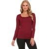 imageThermajane Long Sleeve Thermal Shirts for Women Cold Weather Womens Thermal Underwear Tops Base Layer Women ThermalRed