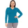 imageThermajane Long Sleeve Thermal Shirts for Women Cold Weather Womens Thermal Underwear Tops Base Layer Women ThermalTeal