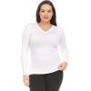 imageThermajane Long Sleeve Thermal Shirts for Women Cold Weather Womens Thermal Underwear Tops Base Layer Women ThermalWhite