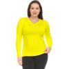 imageThermajane Long Sleeve Thermal Shirts for Women Cold Weather Womens Thermal Underwear Tops Base Layer Women ThermalYellow