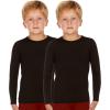 imageThermajohn Thermal Underwear for Kids Boys Thermal Underwear Set  Kids Base Layers for Skiing  Long Johns for Boys KidsBlack and Black