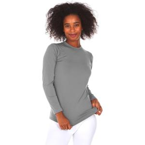 imageThermajane Long Sleeve Thermal Shirts for Women Cold Weather Womens Thermal Underwear Tops Base Layer Women ThermalGrey