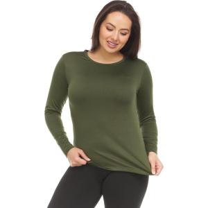 imageThermajane Long Sleeve Thermal Shirts for Women Cold Weather Womens Thermal Underwear Tops Base Layer Women ThermalOlive Green